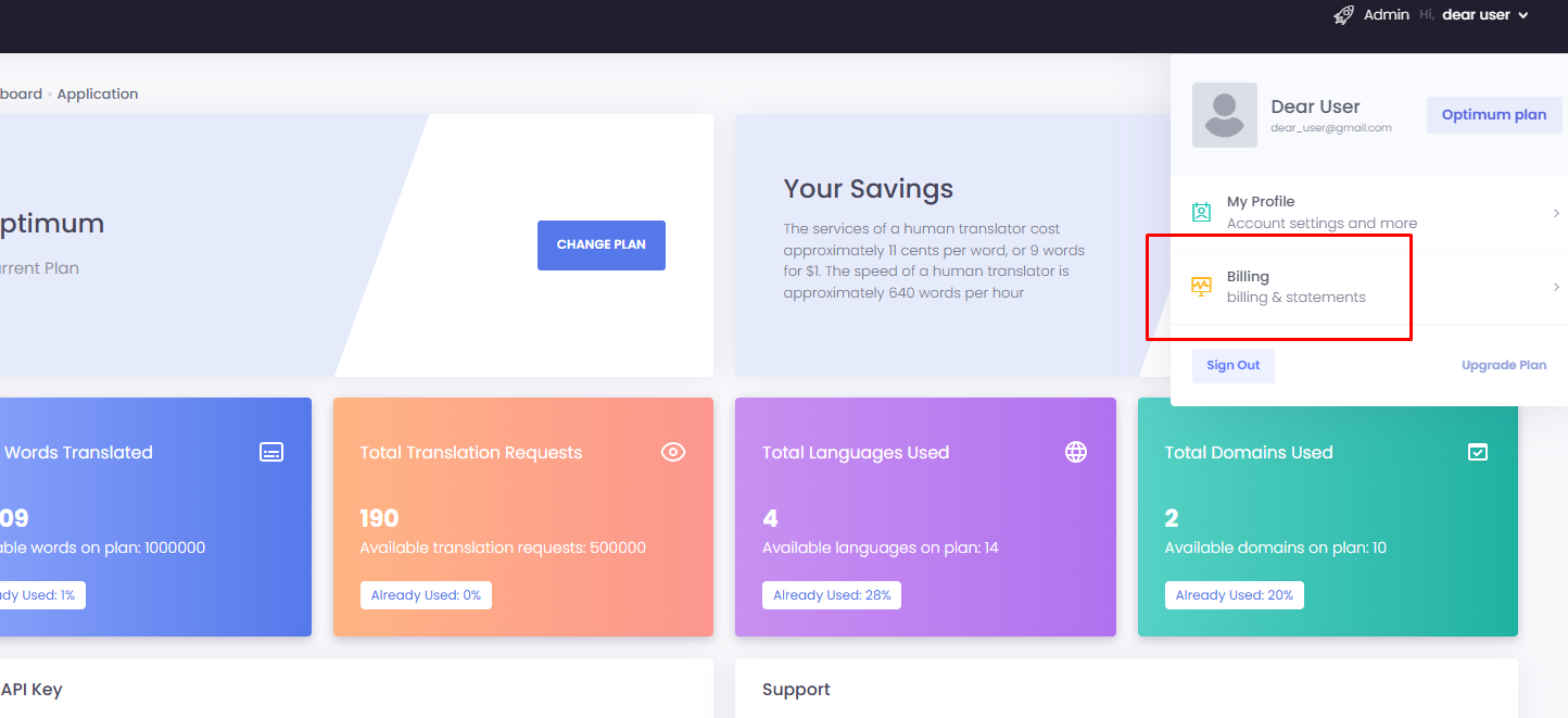 Go to billing to manage the auto-upgrade Choose Plan button