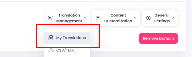 You can see translations and requests statistics per page in domains/manage translations/my translations. Total words