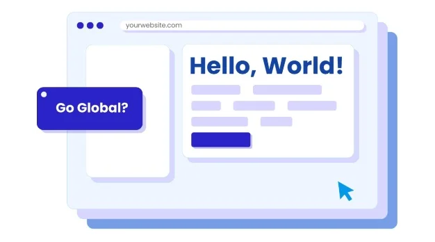 Multilingual website preview with language switcher