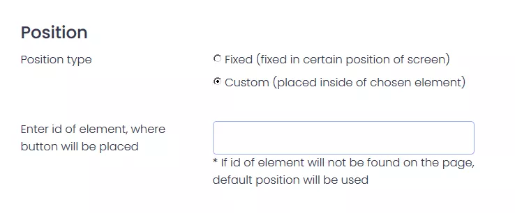 position custom