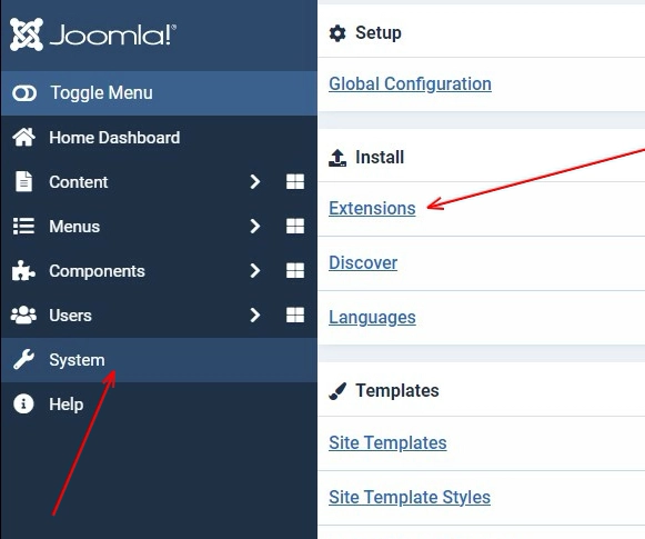 capture d'écran joomla 01