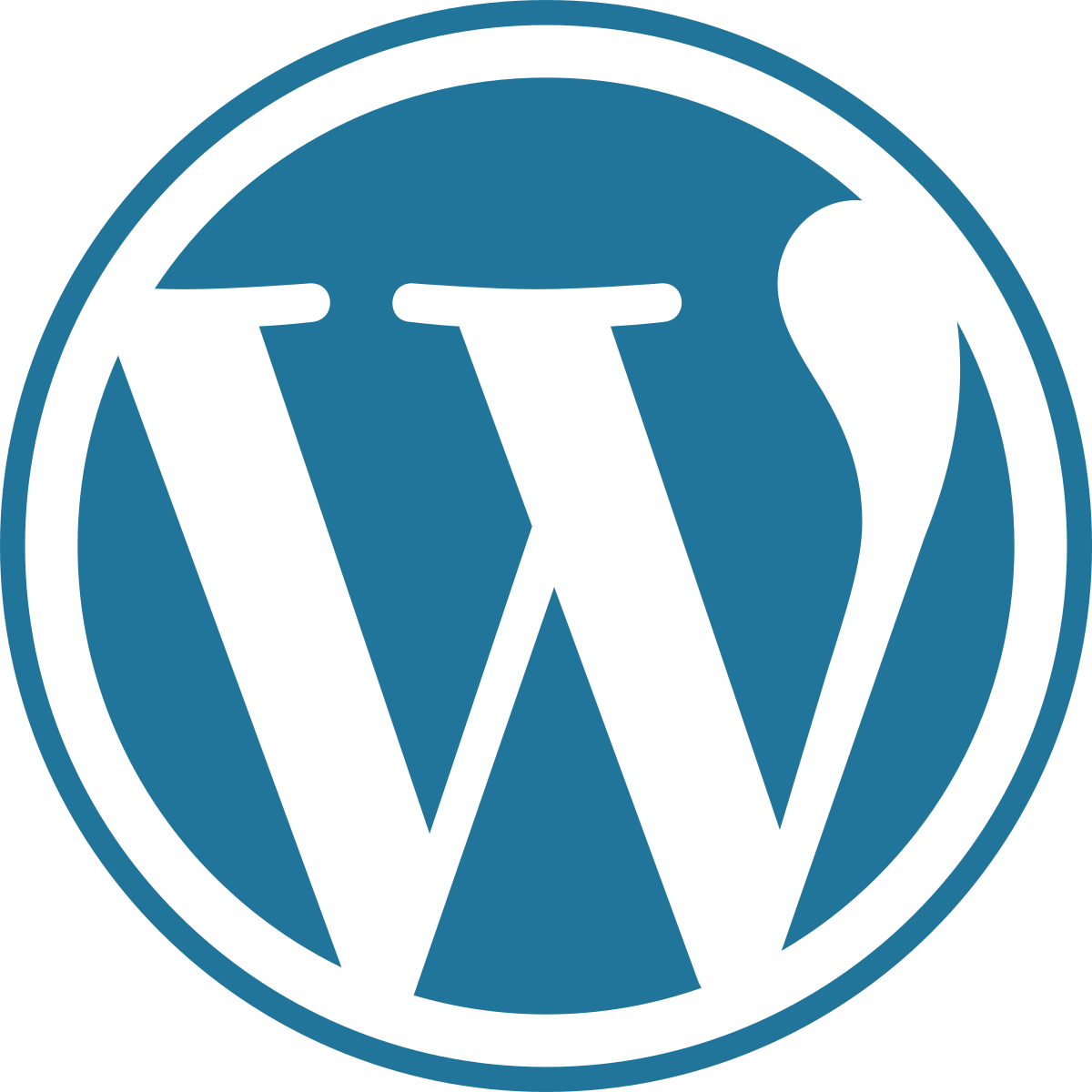 Niebieskie logo WordPress.svg