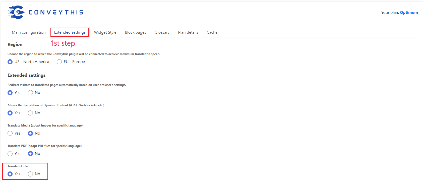 conveyt plugin translate links
