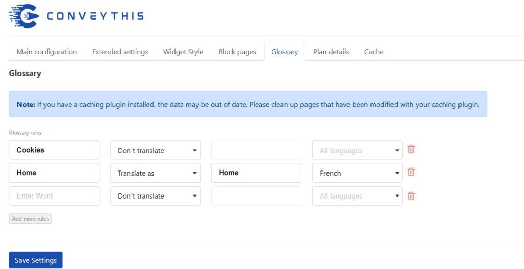 Glossary Example Conveythis
