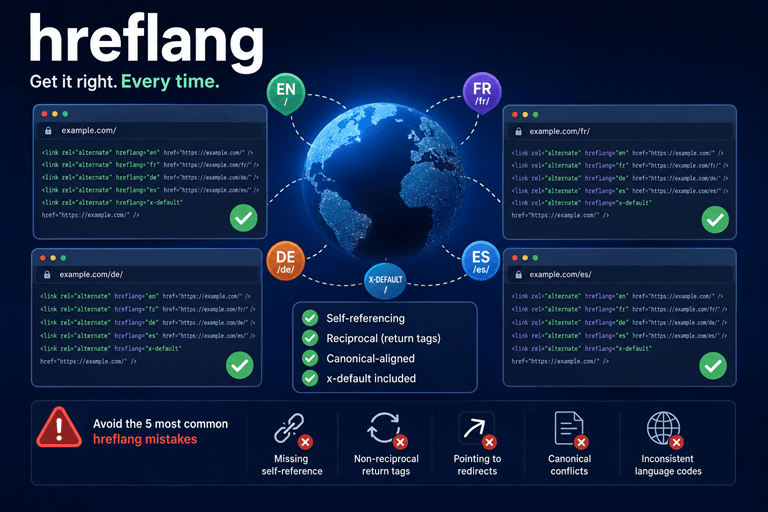 Image listing common hreflang mistakes