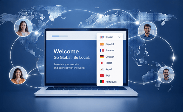 International customers interacting with global brands