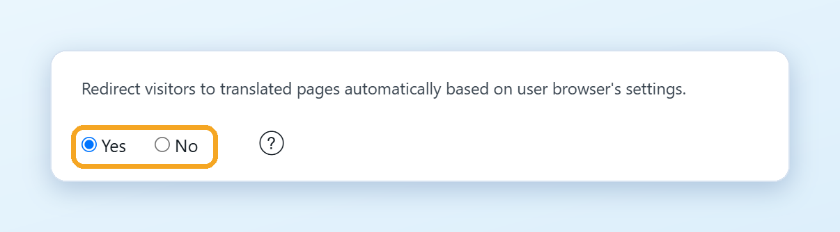 Redirect visitors to translated pages automatically, set to Yes, in Settings > Advanced